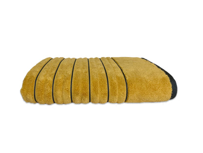 Mustard/Ash-Dark Yellow 1 Piece 100% Cotton Bath Towel - Exotica By Spaces-1058576