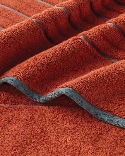 Exotica 100% Cotton Hand Towel, 575 GSM, Solid, Orange