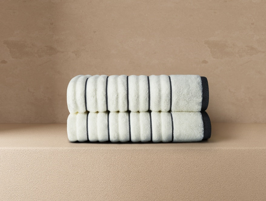 Exotica 100% Cotton Hand Towel, 575 GSM, Solid, White
