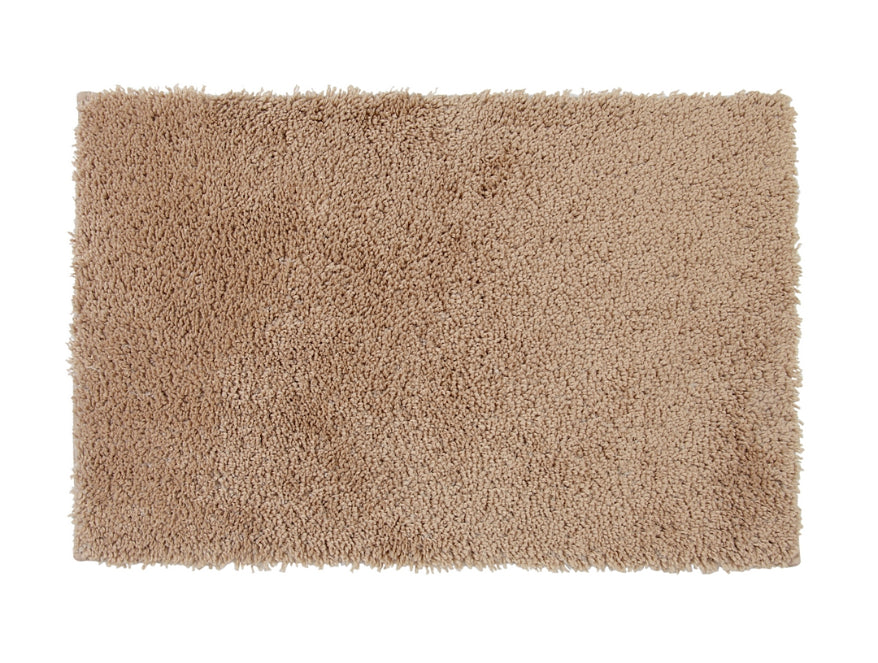 Plush Feel Tan Drylon Small Foot Mat - Luxury Cushlon By Spaces