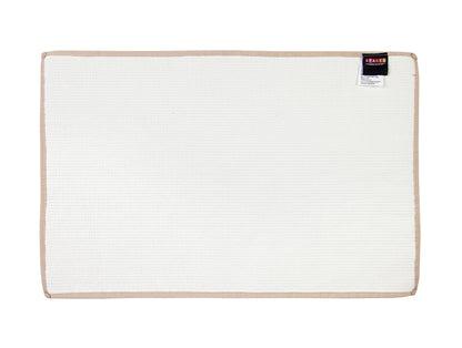 Plush Feel Tan Drylon Small Foot Mat - Luxury Cushlon By Spaces