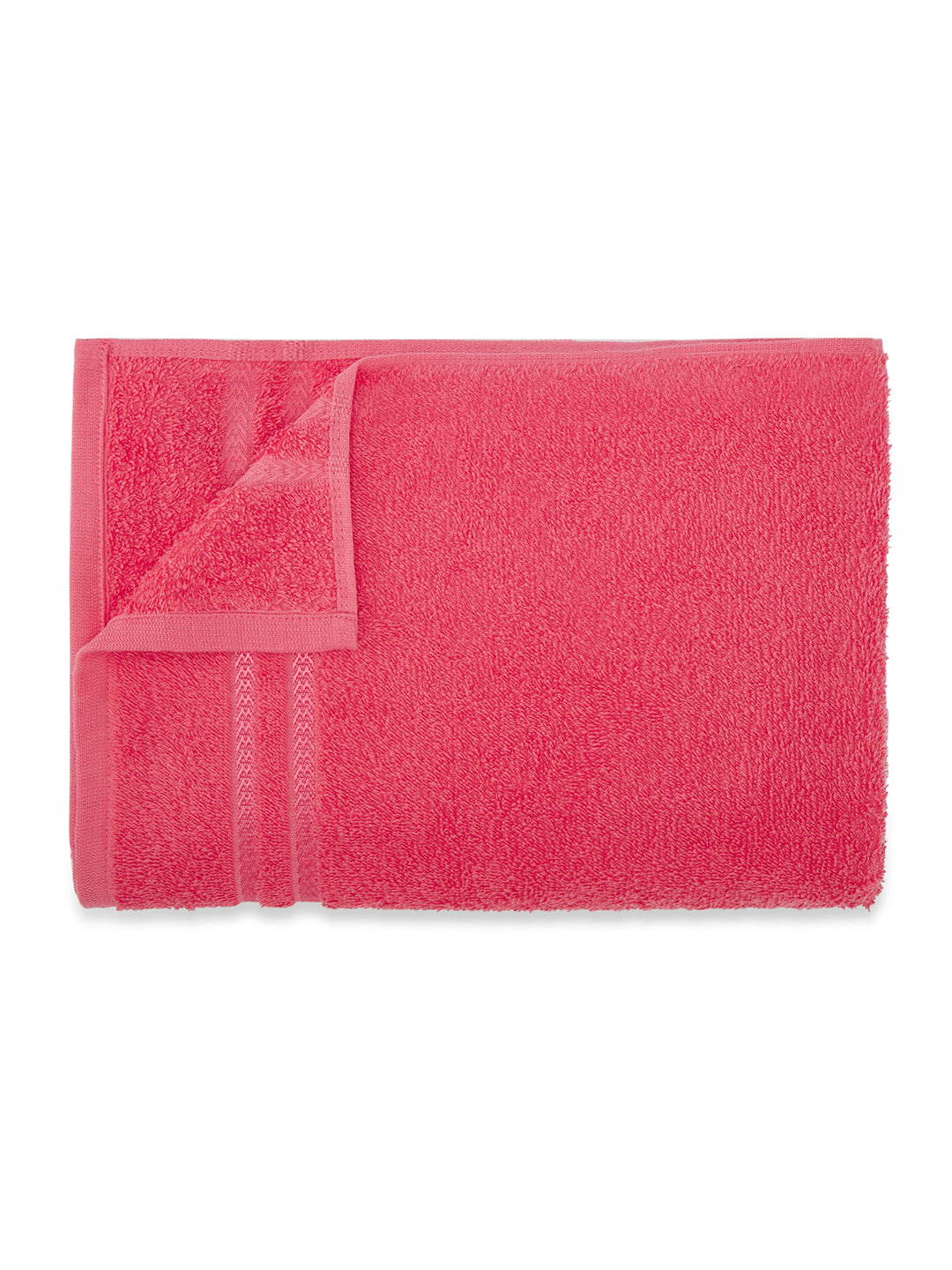 Solid Coral 100% Cotton Quick Absorbent Bath Towel - Quik Dry By Welspun