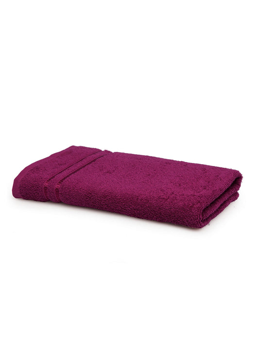 Solid Magenta 100% Cotton Quick Absorbent Bath Towel - Quik Dry By Welspun