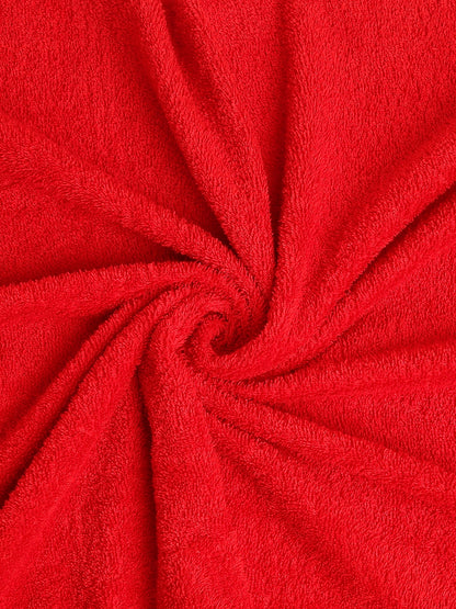 Solid True Red 100% Cotton Quick Absorbent Bath Towel - Quik Dry By Welspun