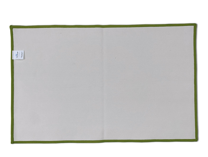 Anti Skid Green Drylon Small Bath Mat - Raang By Welspun