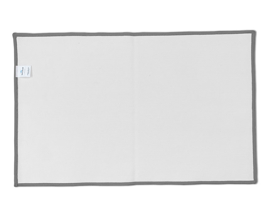 Anti Skid Vapor Blue Drylon Small Bath Mat - Raang By Welspun