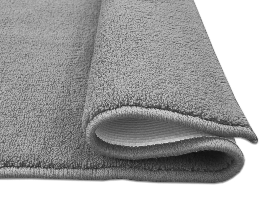 Anti Skid Vapor Blue Drylon Small Bath Mat - Raang By Welspun