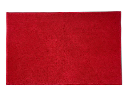 Anti Skid Red Drylon Small Bath Mat - Raang By Welspun