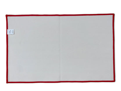 Anti Skid Red Drylon Small Bath Mat - Raang By Welspun