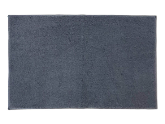 Anti Skid Grey Pewter Drylon Large Bath Mat - Raang By Welspun