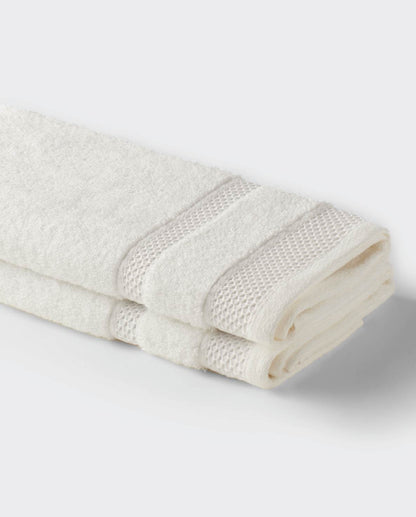 White 2 Piece Hygro Cotton Hand Towel - Hygro By Spaces