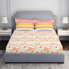 Floral Coral 100% Cotton Double Bedsheet - Atrium By Spaces