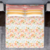 Floral Coral 100% Cotton Double Bedsheet - Atrium By Spaces