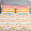 Floral Coral 100% Cotton Double Bedsheet - Atrium By Spaces