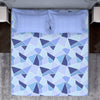 Geometric Light Blue 100% Cotton Double Bedsheet - Atrium By Spaces