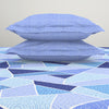 Geometric Light Blue 100% Cotton Double Bedsheet - Atrium By Spaces