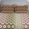 Geometric Brown 100% Cotton Double Bedsheet - Atrium By Spaces