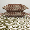 Geometric Brown 100% Cotton Double Bedsheet - Atrium By Spaces