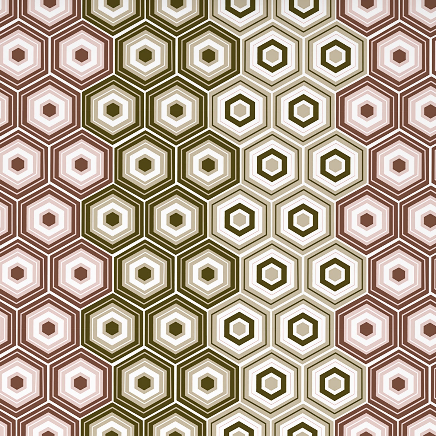 Geometric Brown 100% Cotton Double Bedsheet by Atrium