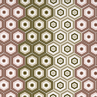 Geometric Brown 100% Cotton Double Bedsheet by Atrium