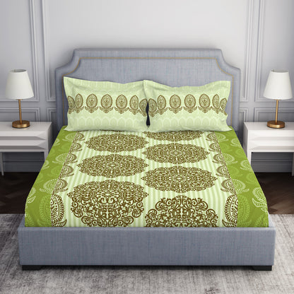 Atrium by Spaces: Floral Green Double Bedsheet