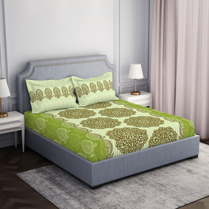 Atrium by Spaces: Floral Green Double Bedsheet