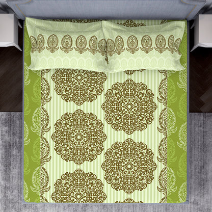 Atrium by Spaces: Floral Green Double Bedsheet