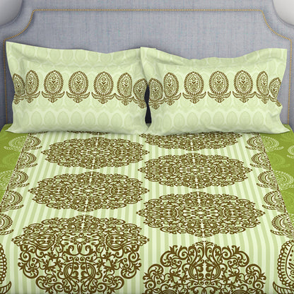 Atrium by Spaces: Floral Green Double Bedsheet