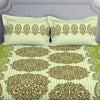 Floral Green 100% Cotton Double Bedsheet - Atrium By Spaces