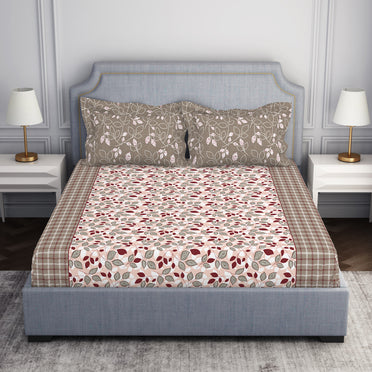 Atrium by Spaces: Floral Dark Yellow Cotton Bedsheet