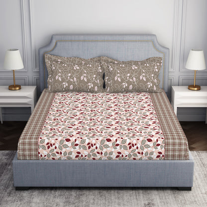 Atrium by Spaces: Floral Dark Yellow Cotton Bedsheet