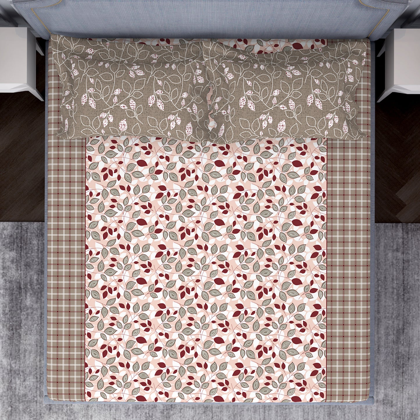 Atrium by Spaces: Floral Dark Yellow Cotton Bedsheet