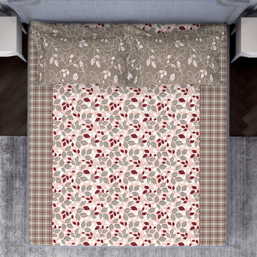 Atrium by Spaces: Floral Dark Yellow Cotton Bedsheet