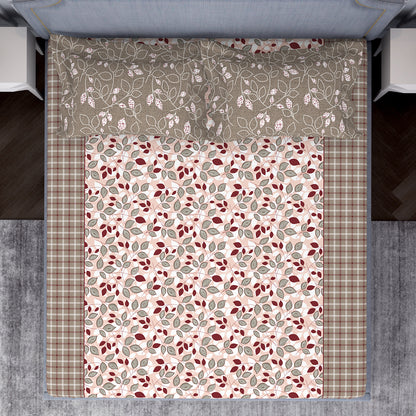 Atrium by Spaces: Floral Dark Yellow Cotton Bedsheet