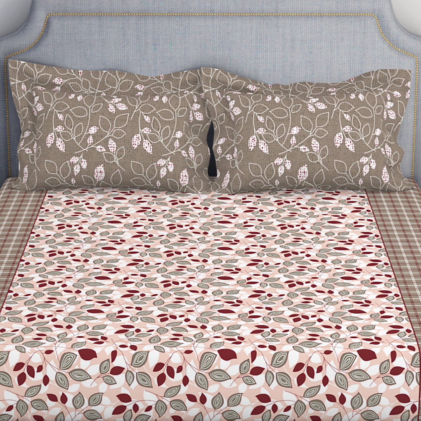 Atrium by Spaces: Floral Dark Yellow Cotton Bedsheet