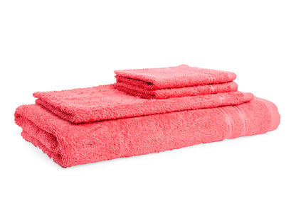 Coral 4 Piece 100% Cotton Towel Combo Set - Moments By Welspun