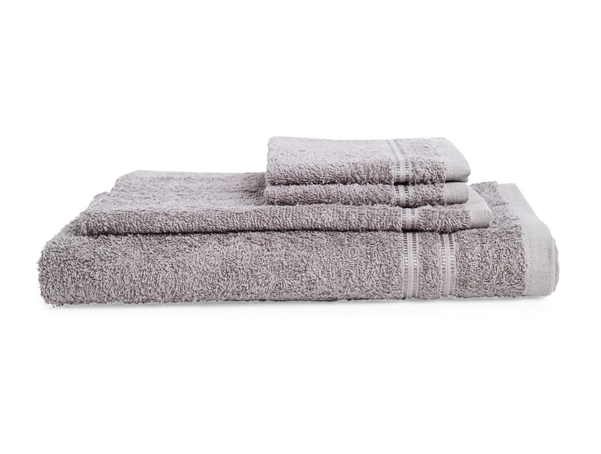 Grey 4 Piece 100% Cotton Towel Combo Set - Moments By Welspun