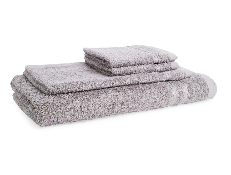 Grey 4 Piece 100% Cotton Towel Combo Set - Moments By Welspun
