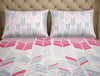 Geometric Pink 100% Cotton Queen Fitted Sheet - Atrium Plus Ecom By Spaces