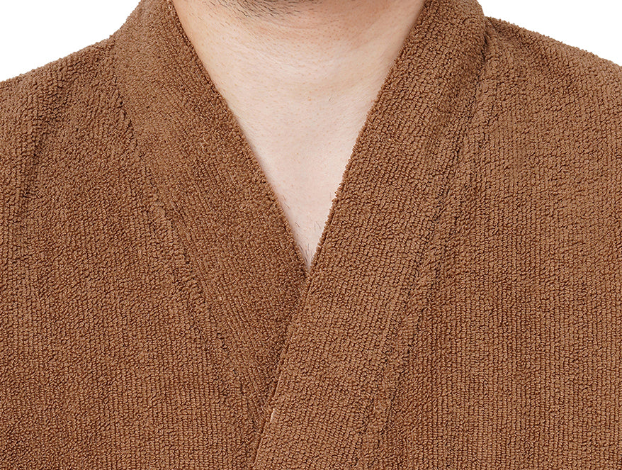 Supersoft Brown Medium Bath Robe - Dew By Welspun