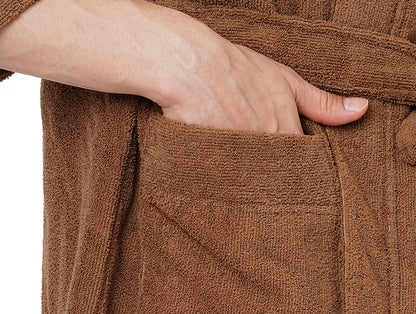 Supersoft Brown Medium Bath Robe - Dew By Welspun