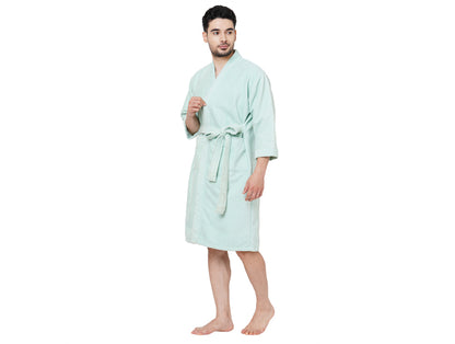 Mint-Light Green  100% Cotton Bath Robe - Welspun Dew By Welspun