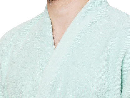 Mint-Light Green  100% Cotton Bath Robe - Welspun Dew By Welspun