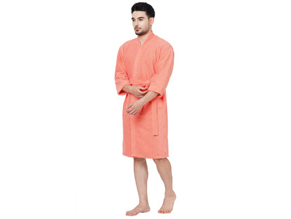 Supersoft Peach Medium Bath Robe - Dew By Welspun