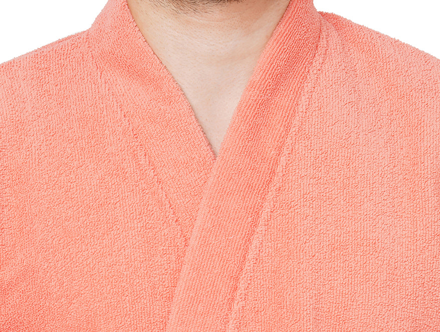 Supersoft Peach Medium Bath Robe - Dew By Welspun