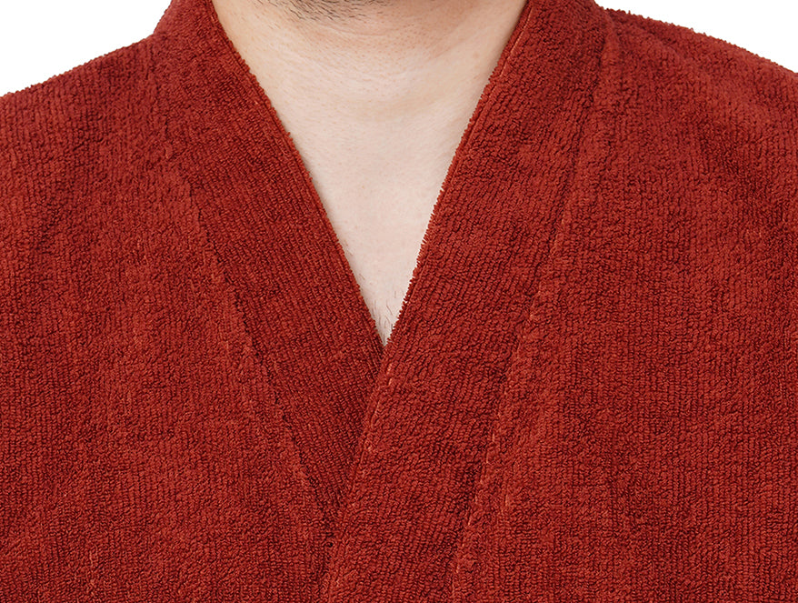 Supersoft Dark Brown Medium Bath Robe - Dew By Welspun