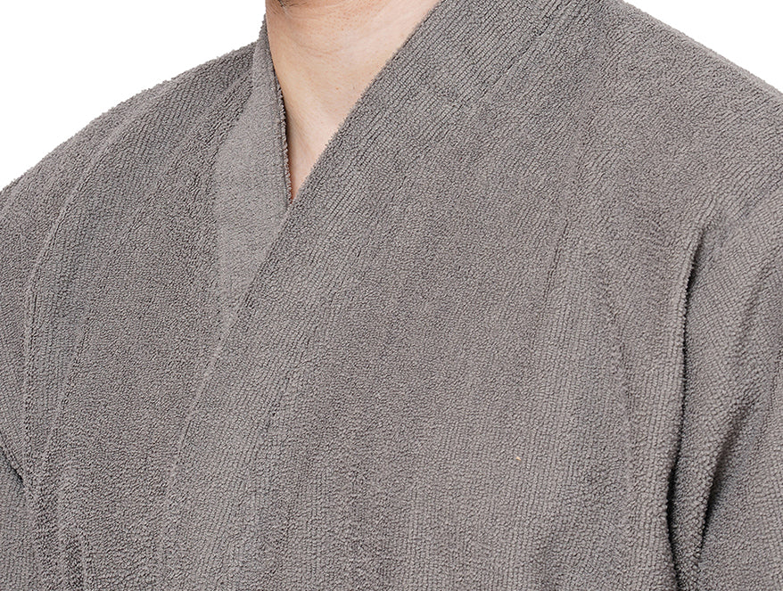 Supersoft Light Grey Medium Bath Robe - Dew By Welspun