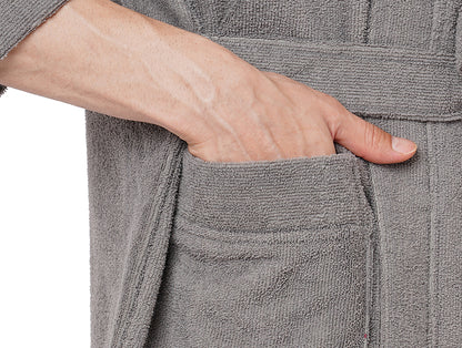 Supersoft Light Grey Medium Bath Robe - Dew By Welspun