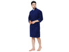 Navy Blue-Dark Blue  100% Cotton Bath Robe - Welspun Dew By Welspun