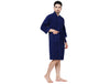 Navy Blue-Dark Blue  100% Cotton Bath Robe - Welspun Dew By Welspun